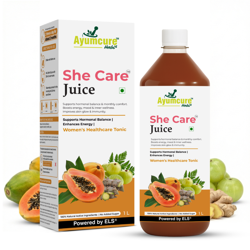 She Care Ayurvedic Juice | PCOS, PCOD & Period Pain Relief | Only For Women
