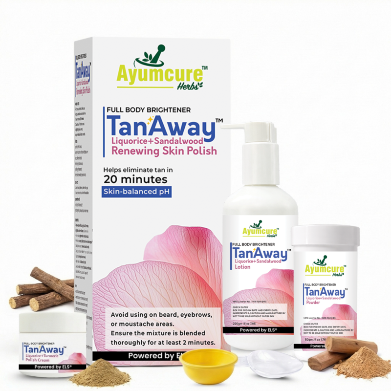 TanAway Full Body Brightening Skin Polish | Liquorice & Turmeric | Men & Women