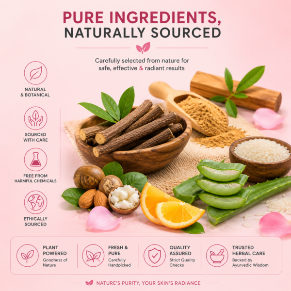 "100% Natural Botanical Ingredients – Free from Harmful Chemicals"