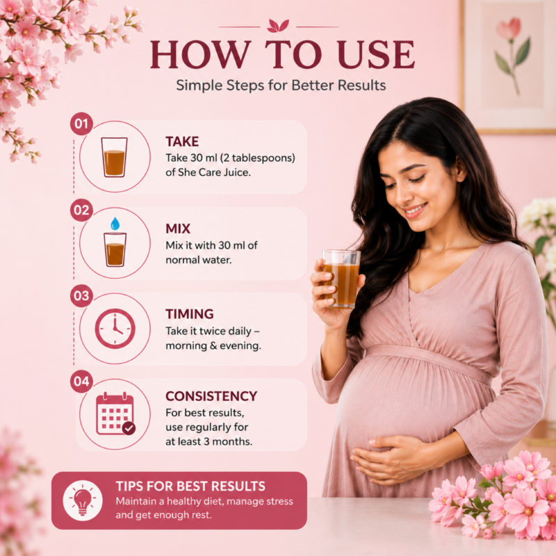 She Care Ayurvedic Juice | PCOS, PCOD & Period Pain Relief | Only For Women