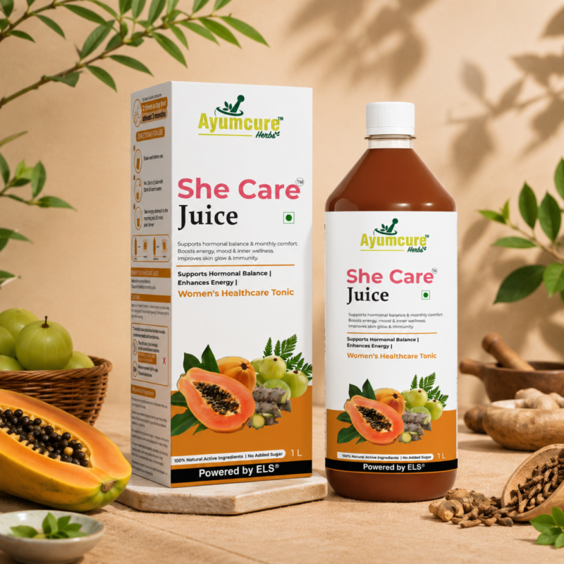 She Care Ayurvedic Juice | PCOS, PCOD & Period Pain Relief | Only For Women